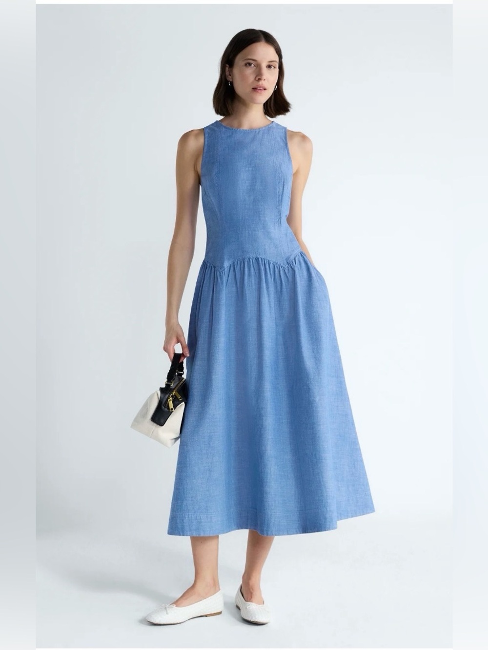 Free Assembly Women’s Sleeveless Cotton Racer Back Maxi Dress,